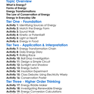 Energy Forms And Conservation Worksheet Activity Booklet
