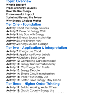 Energy Sources And Sustainability Worksheet Activity Booklet