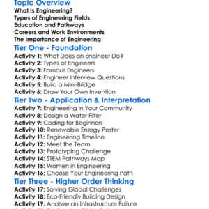 Engineering Careers And Pathways Worksheet Activity Booklet