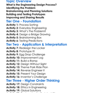 Engineering Design Process Worksheet Activity Booklet