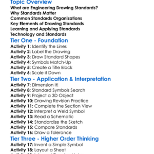 Engineering Drawing Standards Worksheet Activity Booklet