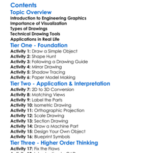 Engineering Graphics And Visualization Worksheet Activity Booklet