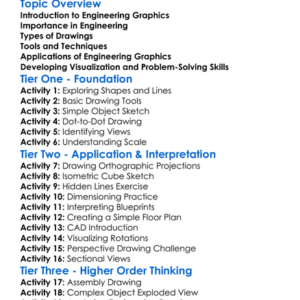 Engineering Graphics Worksheet Activity Booklet