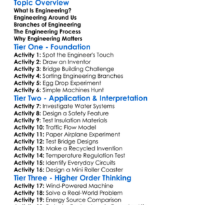 Engineering In Everyday Life Worksheet Activity Booklet