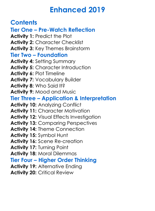 Enhanced 2019 Worksheet Activity Booklet