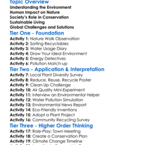 Environment And Society Worksheet Activity Booklet