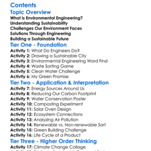 Environmental And Sustainable Engineering Worksheet Activity Booklet