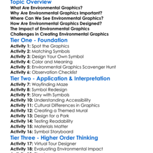Environmental Graphics Worksheet Activity Booklet