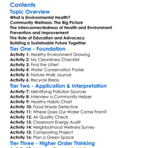 Environmental Health And Community Wellness Worksheet Activity Booklet