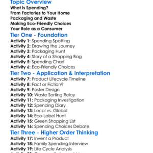 Environmental Impacts Of Spending Worksheet Activity Booklet