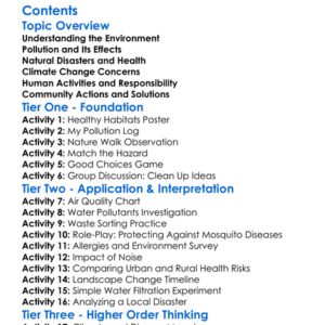 Environmental Impacts On Human Health Worksheet Activity Booklet