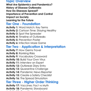 Epidemics And Pandemics Worksheet Activity Booklet