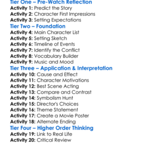 Eric Mitchell The Harder You Fall 2024 Worksheet Activity Booklet
