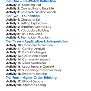 Erin Brockovich Worksheet Activity Booklet