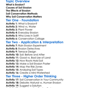 Erosion And Soil Conservation Worksheet Activity Booklet