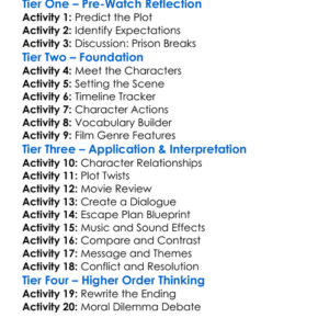 Escape Plan The Extractors 2019 Worksheet Activity Booklet