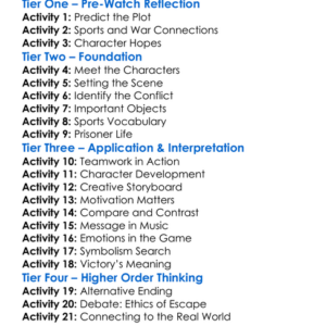 Escape To Victory 1981 Worksheet Activity Booklet
