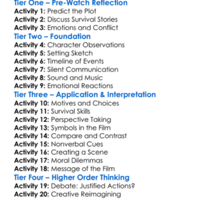 Essential Killing 2010 Worksheet Activity Booklet