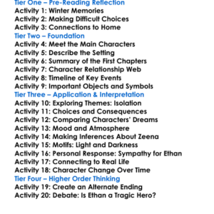 Ethan Frome Edith Wharton Worksheet Activity Booklet