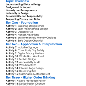 Ethical Issues In Design Worksheet Activity Booklet