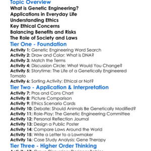 Ethical Issues In Genetic Engineering Worksheet Activity Booklet