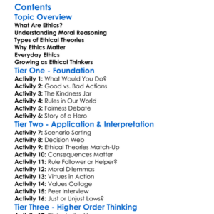 Ethical Theories And Moral Reasoning Worksheet Activity Booklet