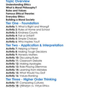 Ethics And Moral Philosophy Worksheet Activity Booklet