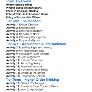 Ethics And Social Responsibility Worksheet Activity Booklet