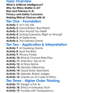 Ethics Of Artificial Intelligence Worksheet Activity Booklet