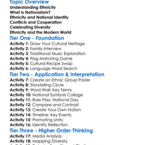 Ethnicity And Nationalism Worksheet Activity Booklet