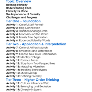 Ethnicity And Race Worksheet Activity Booklet