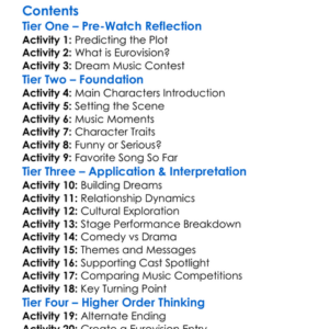 Eurovision Song Contest The Story Of Fire Saga 2020 Worksheet Activity Booklet