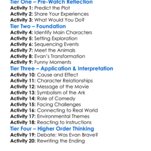Evan Almighty 2007 Worksheet Activity Booklet