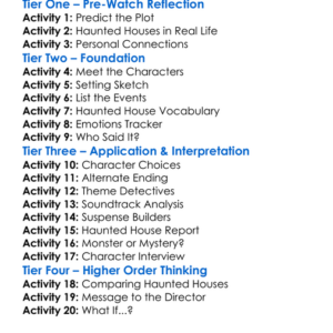 Every House Is Haunted 2023 Worksheet Activity Booklet