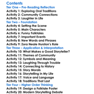 Every Tongue Got To Confess Zora Neale Hurston Worksheet Activity Booklet