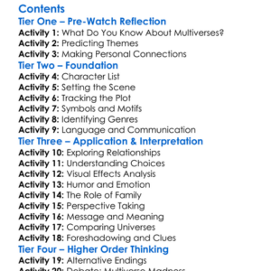 Everything Everywhere All At Once 2022 Worksheet Activity Booklet