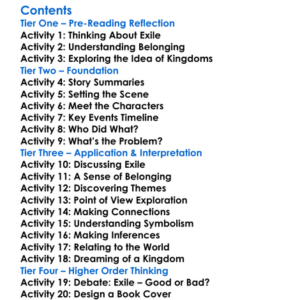 Exile And The Kingdom Albert Camus Worksheet Activity Booklet