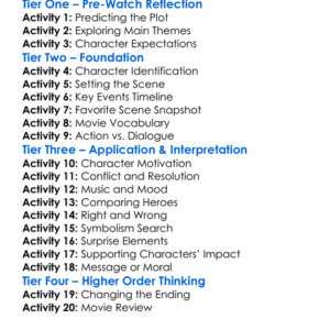 Exit Wounds 2001 Worksheet Activity Booklet
