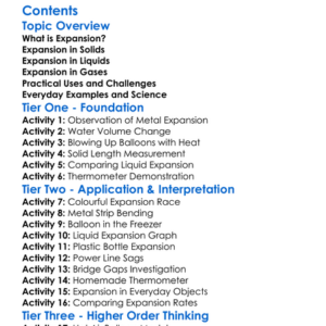 Expansion Of Solids Liquids And Gases Worksheet Activity Booklet