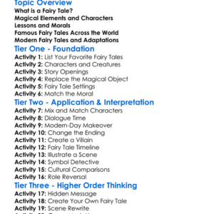 Fairy Tale Worksheet Activity Booklet