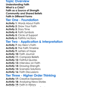 Faith In Times Of Crisis Worksheet Activity Booklet