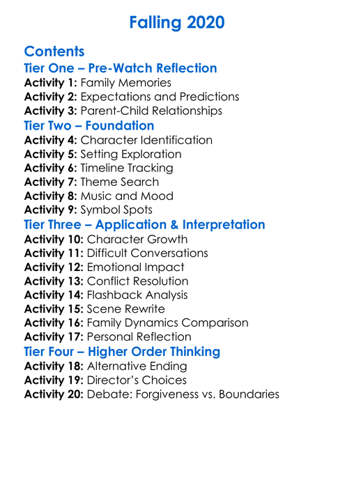 Falling 2020 Worksheet Activity Booklet