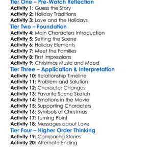 Falling In Love At Christmas 2021 Worksheet Activity Booklet