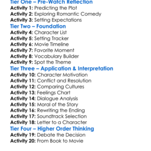 Falling Inn Love 2019 Worksheet Activity Booklet