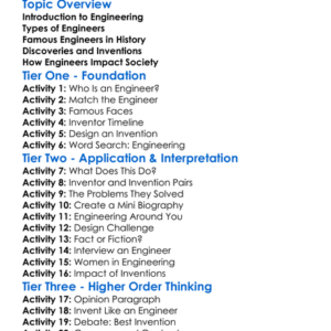 Famous Engineers And Inventions Worksheet Activity Booklet