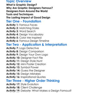 Famous Graphic Designers Worksheet Activity Booklet
