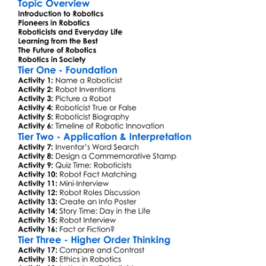 Famous Roboticists Worksheet Activity Booklet