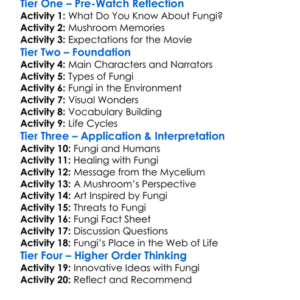 Fantastic Fungi 2019 Worksheet Activity Booklet