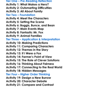 Fantastic Mr Fox Roald Dahl Worksheet Activity Booklet