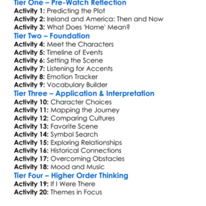 Far And Away 1992 Worksheet Activity Booklet